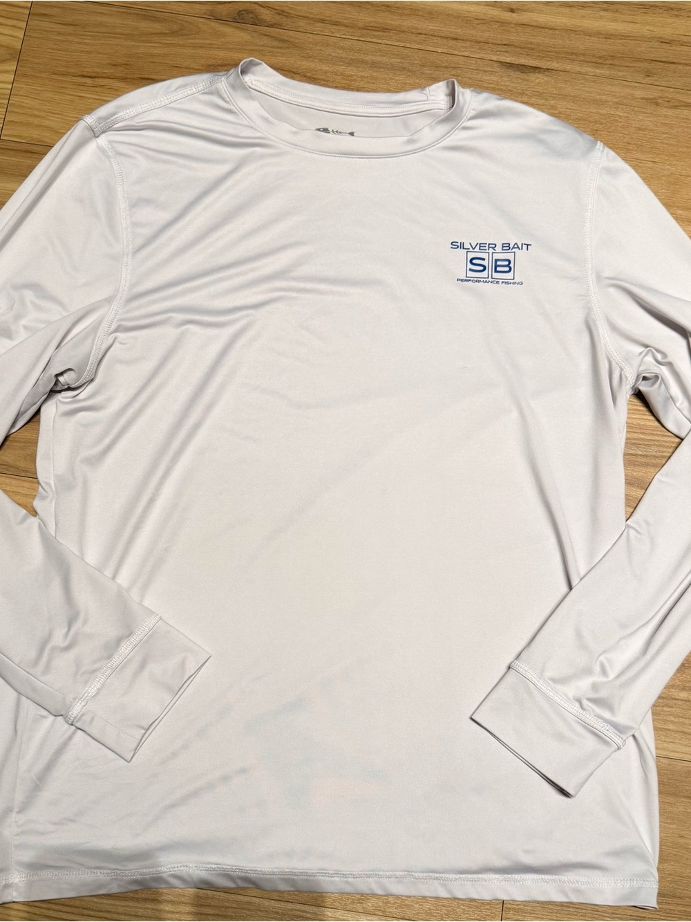 Silver Bait USA Logo Long Sleeve Shirt - White Fishing Shirt performance MEN MED